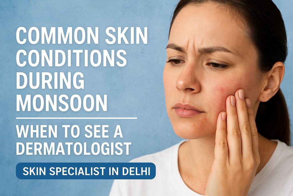 Skin specialist in Delhi checking skin conditions during monsoon