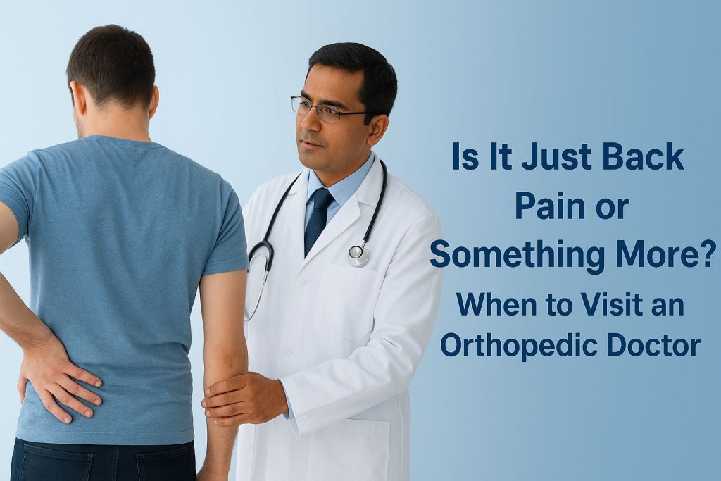 Orthopedic doctor in Punjabi Bagh examining patient for back pain treatment in Delhi.